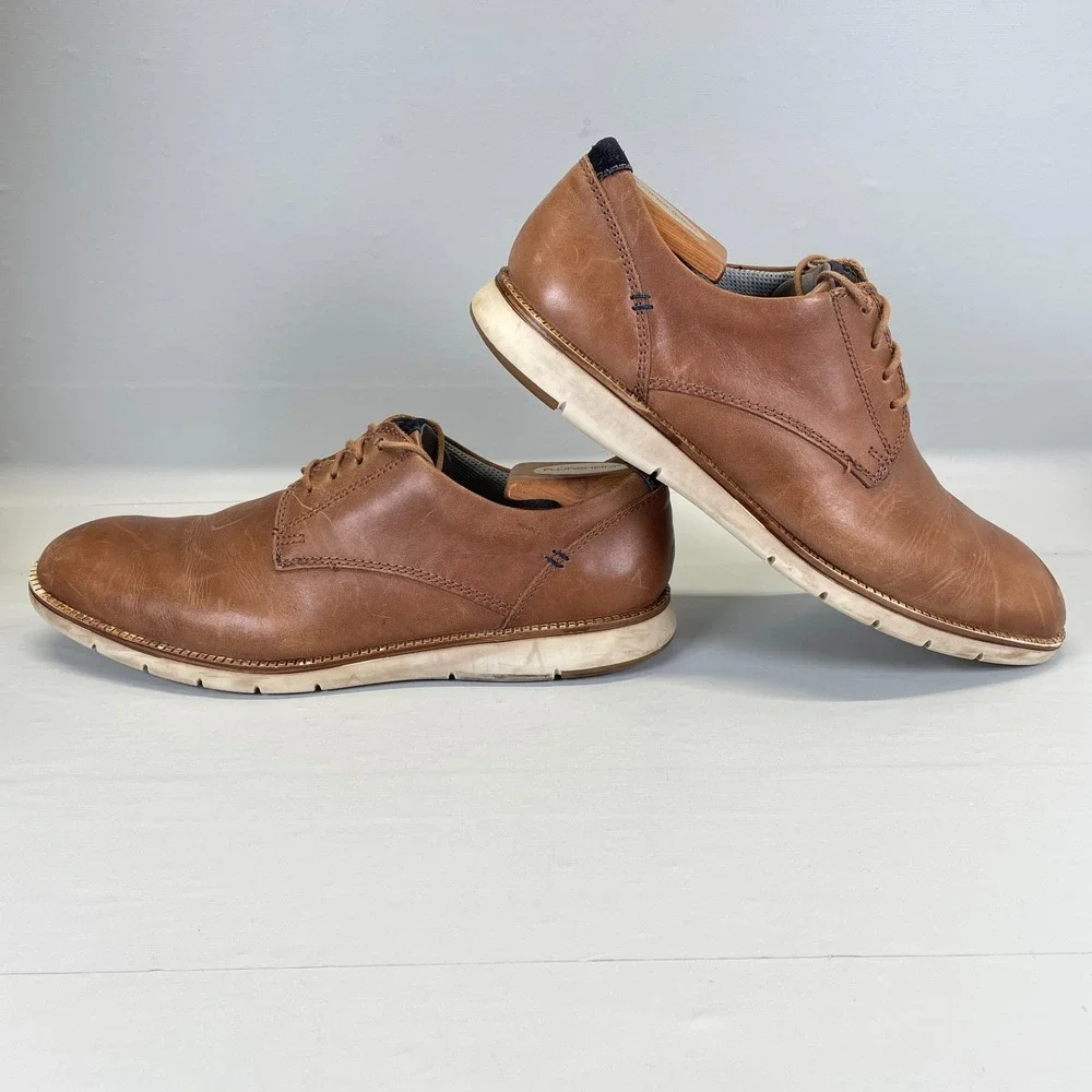 Josef Seibel Tyler Oxford Shoes Mens Size 42 US 9 Brown Leather Lace Up Casual